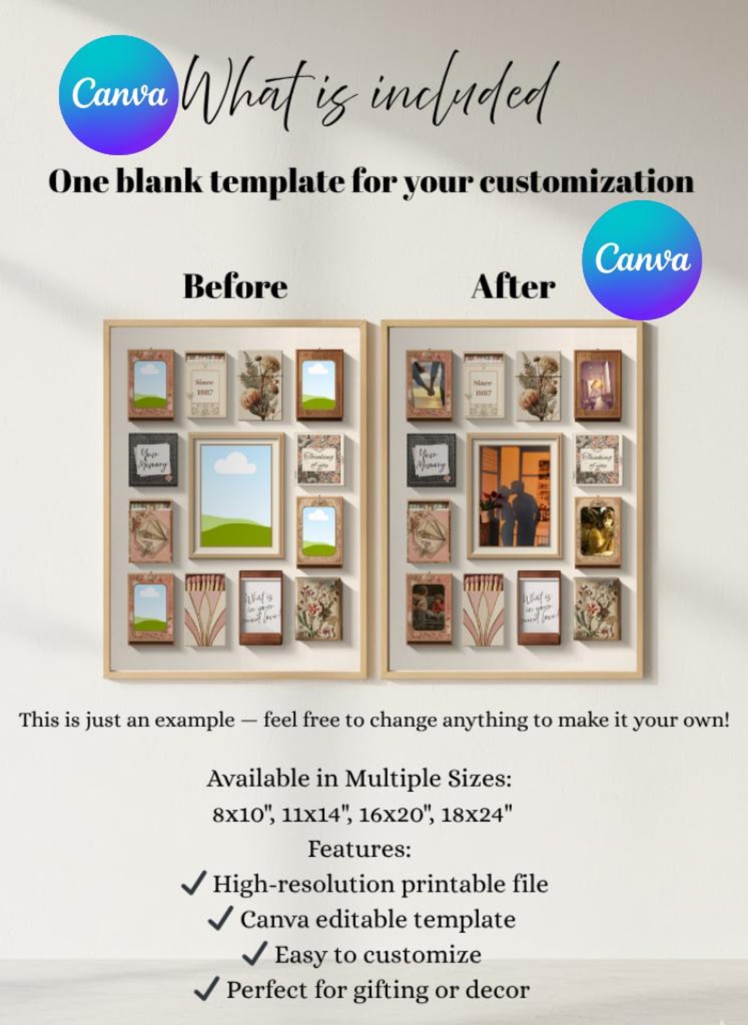 Customize Matchbox Digital Wall Art | Editable Canva Template ...