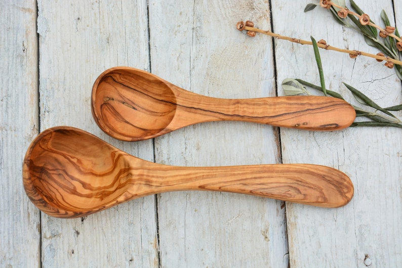 Ladle Eco Friendly Wooden Handcrafted Soup Serving Cooking image 4
