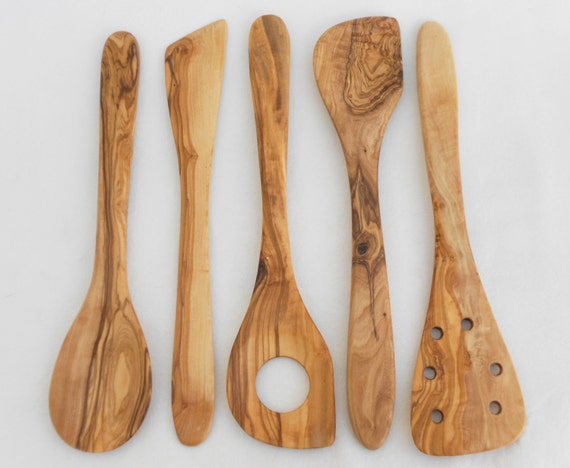  2 cucharas de esquina de madera, cuchara de cocina de madera,  espátula de bambú, espátula de utensilios de madera para el hogar, cocina,  utensilios de cocina antiadherentes, 12 pulgadas : Hogar