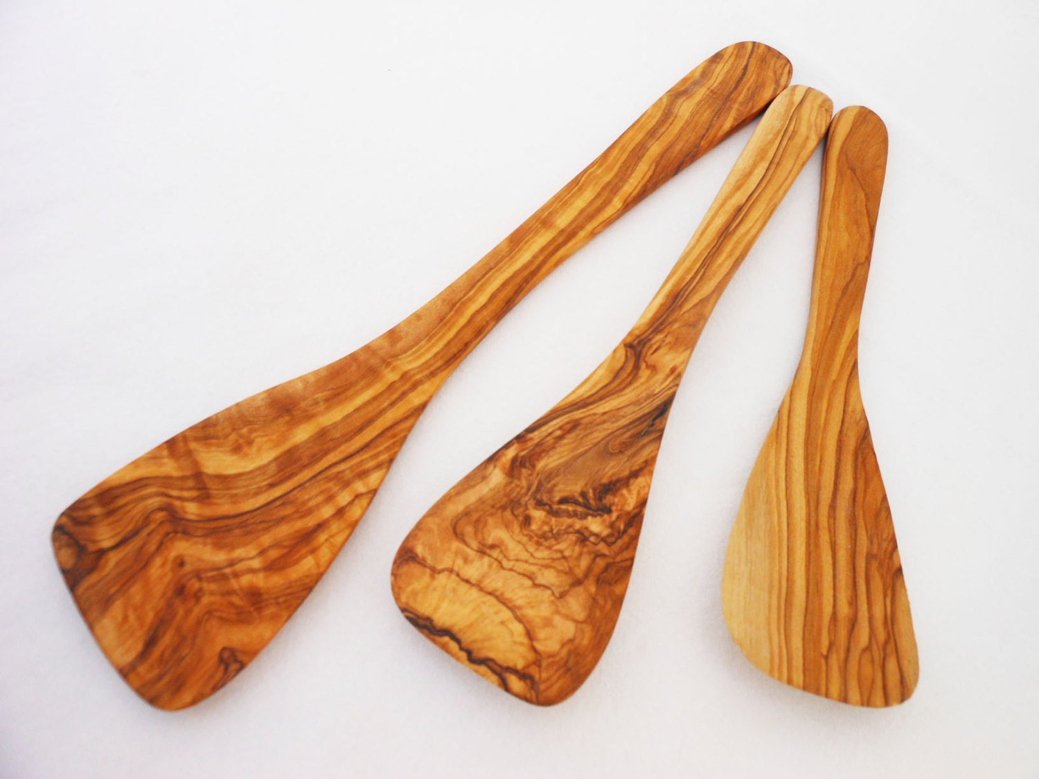 Olive Wood Spatula Set Wooden Serving Spatula Set X3 Etsy