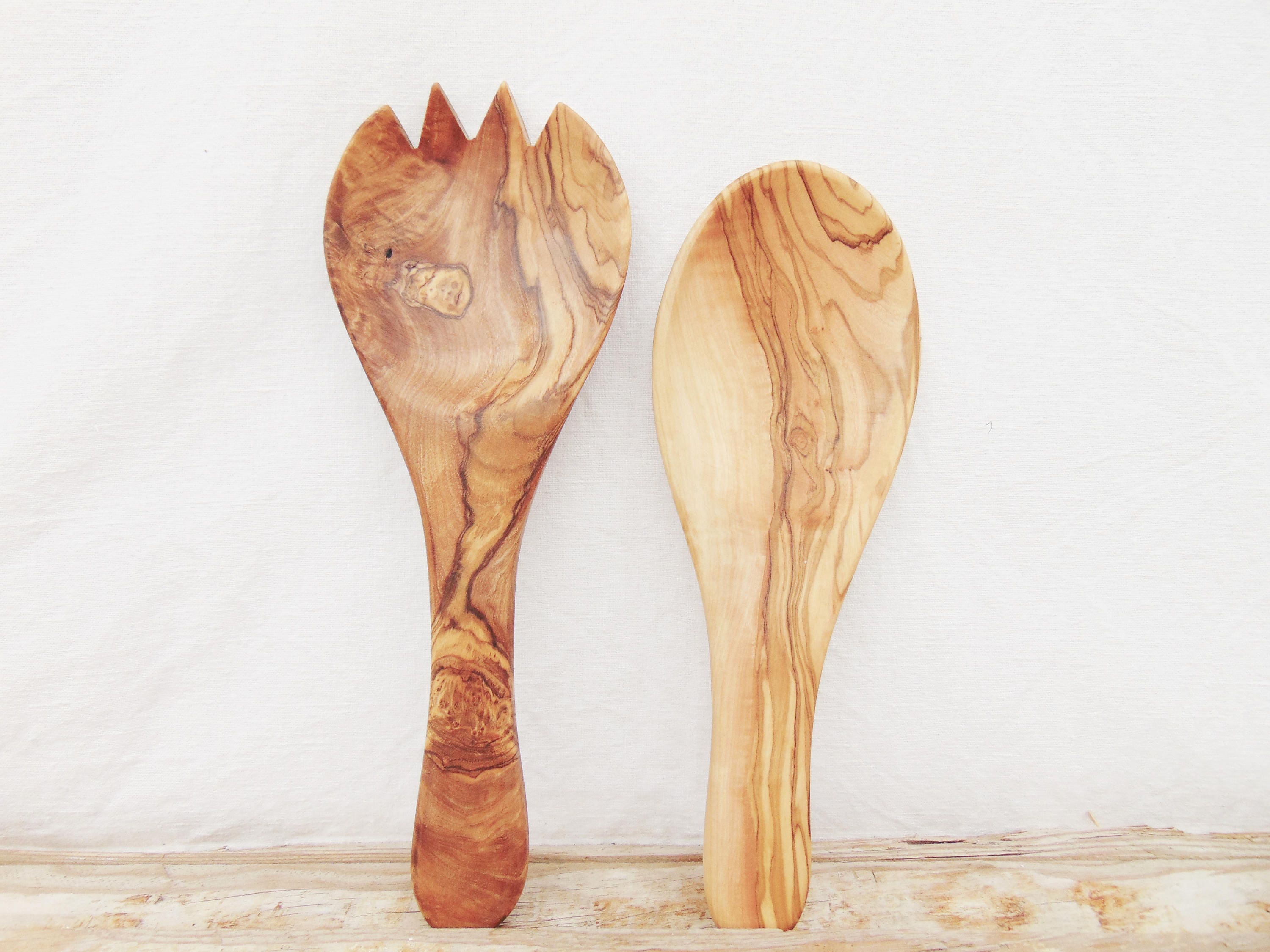 Wooden Salad Mixing Serving Set Cooking Spoons Utensils Etsy UK