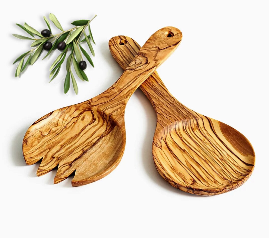 Salad Set, Wooden Salad Serving Set, Utensil Set, Wedding Gift Etsy