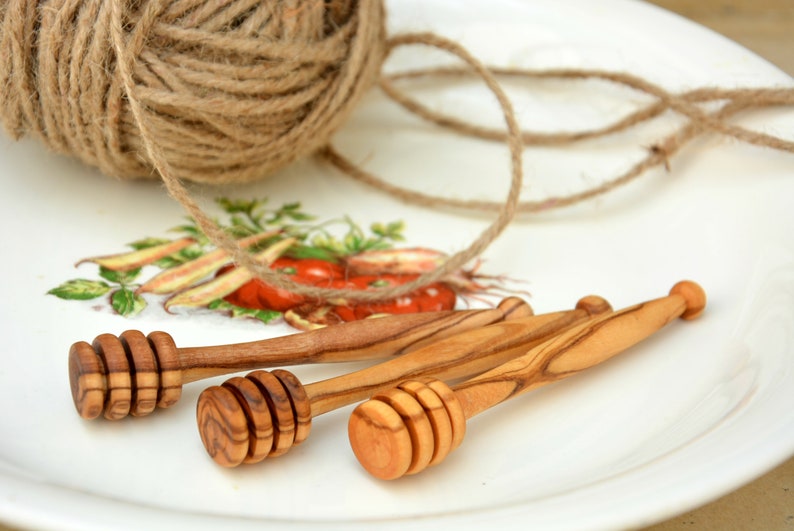 Olive Wood Tiny Honey Dipper 4 Inch / Wooden Small Honey Spoon Etsy