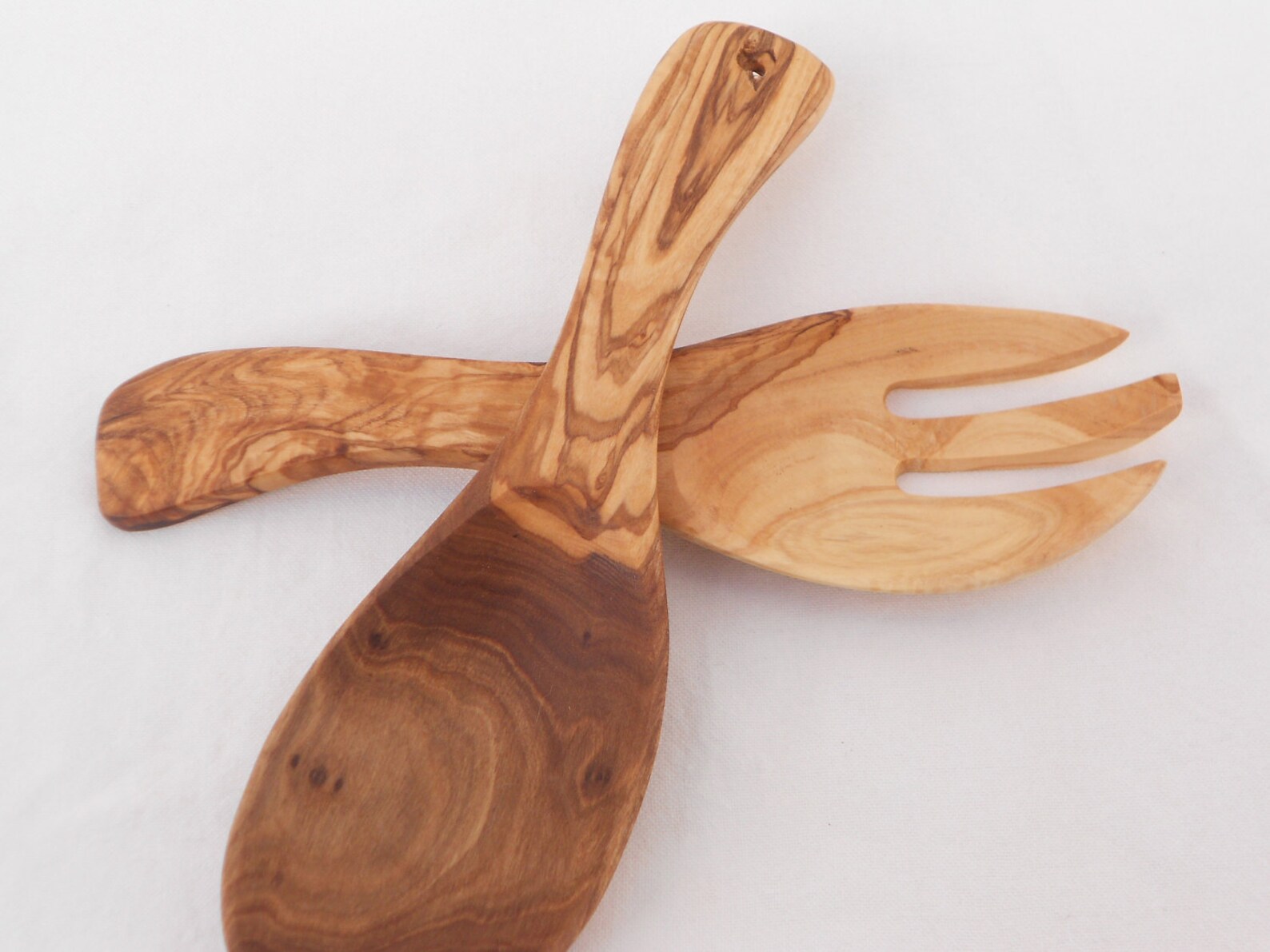 Olive Wood Salad Servers Salad Serving Set Etsy