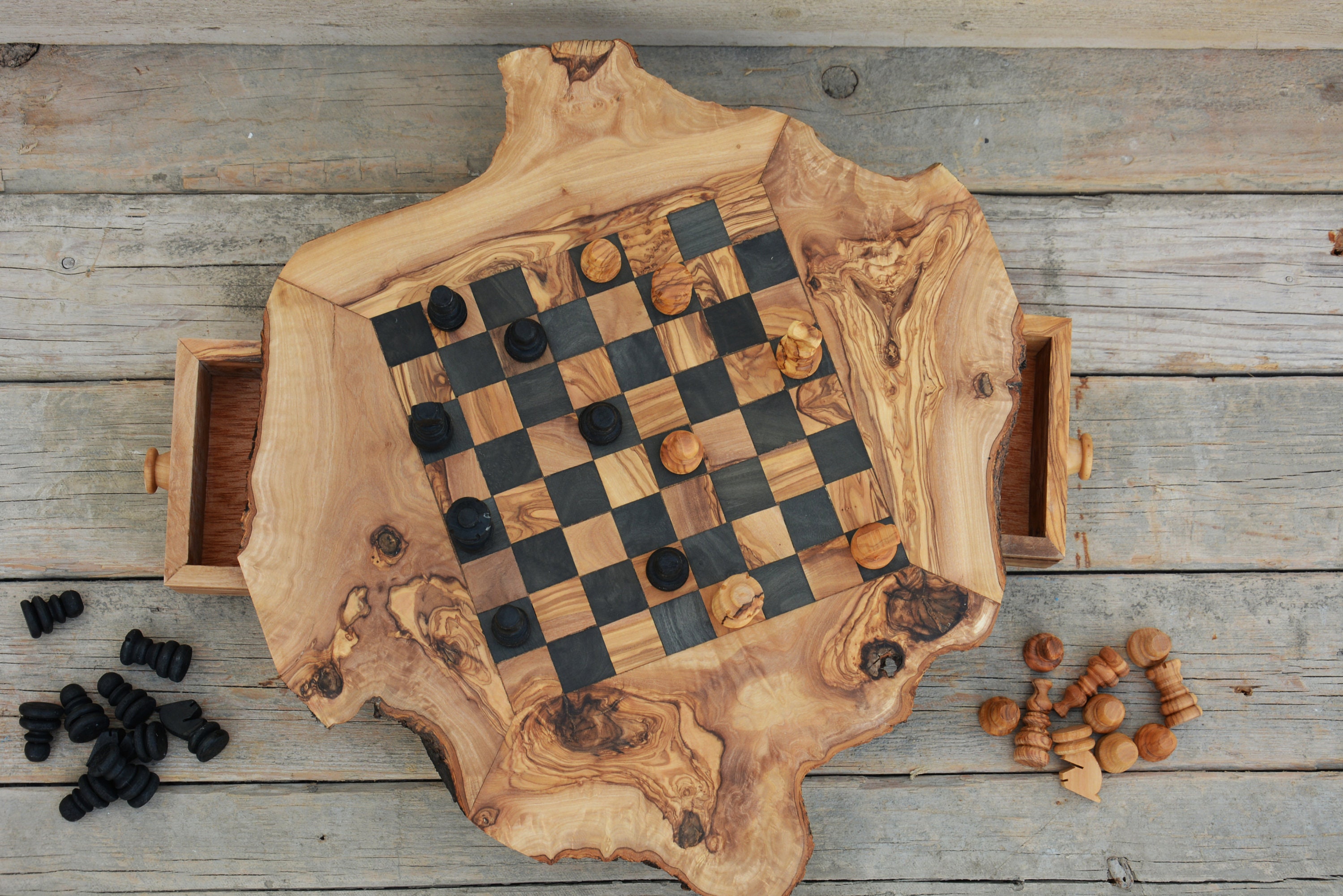 Unique Shape Olive Wood Natural Edges Chess Set, Custom Wooden Chess Board Set Game, Dad Gift, Grandpa Gift, Boyfriend Gift, Christmas Gift - Etsy Unique Shape Olive Wood Natural Edges Chess Set, Custom Wooden Chess Board Set Game, Dad Gift, Grandpa Gift, Boyfriend Gift, Christmas Gift - Etsy