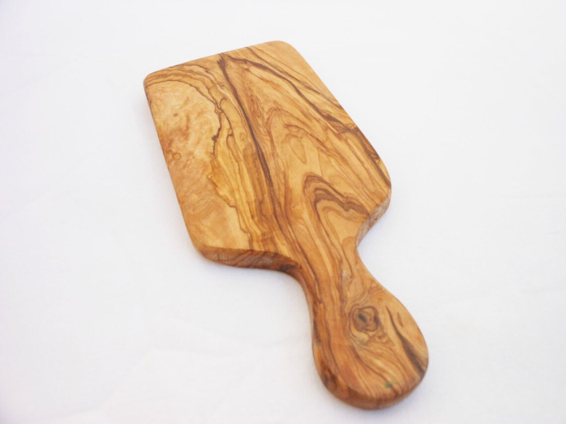 Olive Wood Cheese Board with Handle / wooden Rustic Cutting Etsy