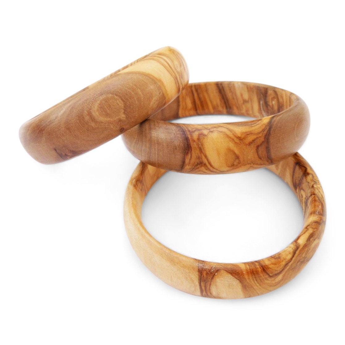 Wooden bracelet set / Olive Wood Bangles Set / Gift for Her / Etsy