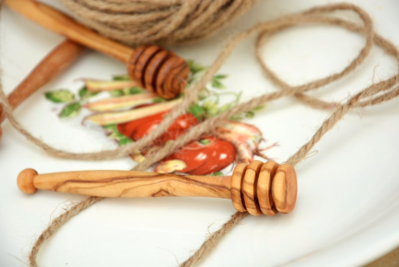 Olive Wood Tiny Honey Dipper 4 Inch / Wooden Small Honey Spoon Etsy
