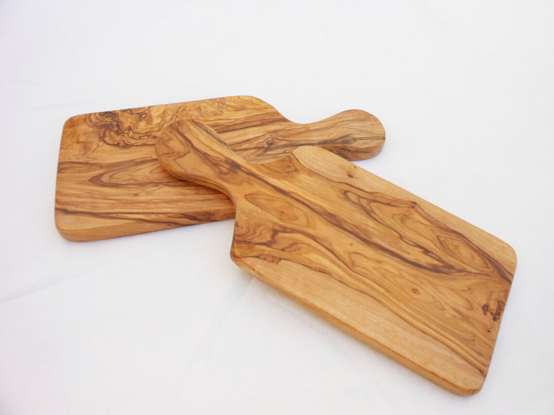 Olive Wood Rustic Cheese Board Set / Wooden Cutting Board 9 Etsy
