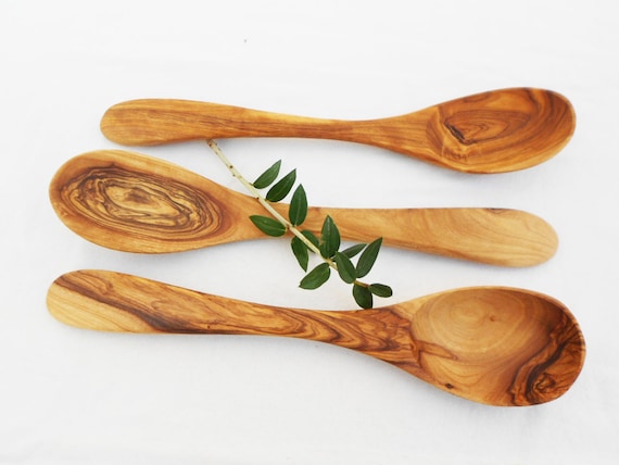 Bois d/'olivier cuillère//en bois Cuisine Cuisson manger Serving Spoon Ustensile