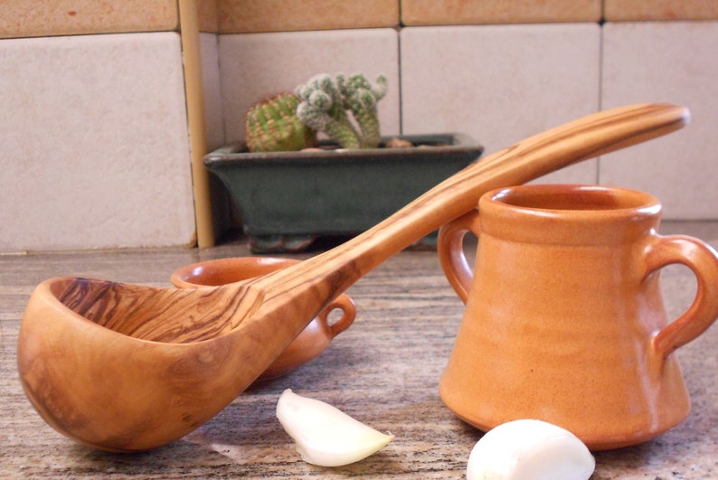 Ladle Eco Friendly Wooden Handcrafted Soup Serving Cooking image 7