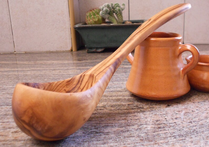 Ladle Eco Friendly Wooden Handcrafted Soup Serving Cooking image 6