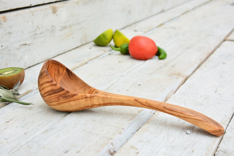 Ladle Eco Friendly Wooden Handcrafted Soup Serving Cooking image 2