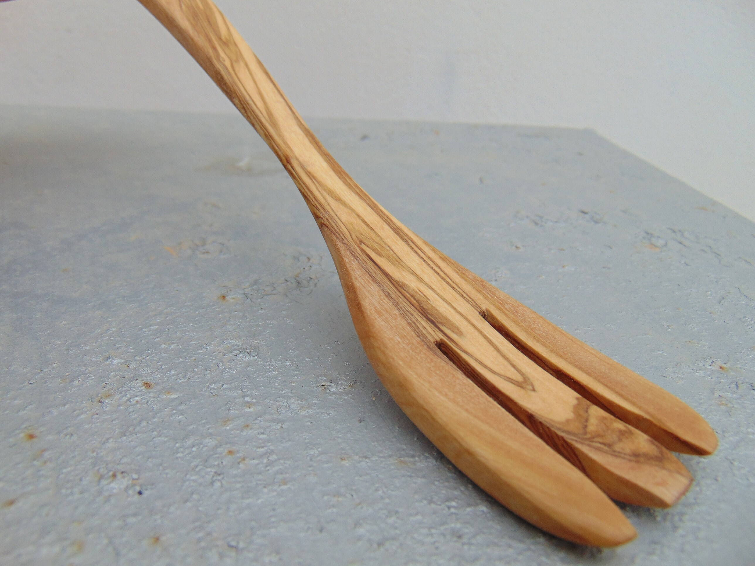 Olive Wood Exotic Rustic Fork Cooking Serving Kitchen Spoon Etsy
