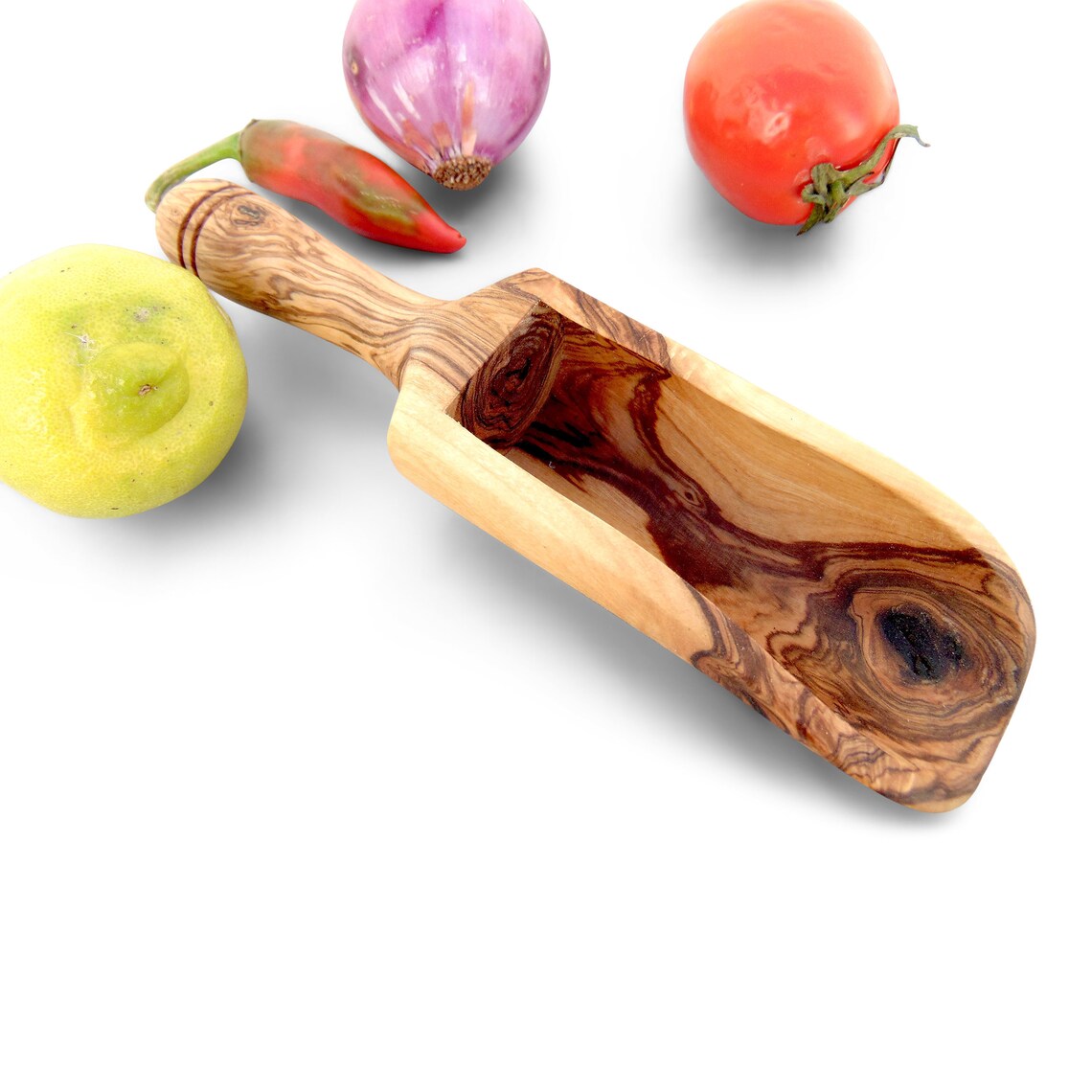 Olive Wood Measuring Kitchen Spice Scoop Wooden Coffee Table Etsy