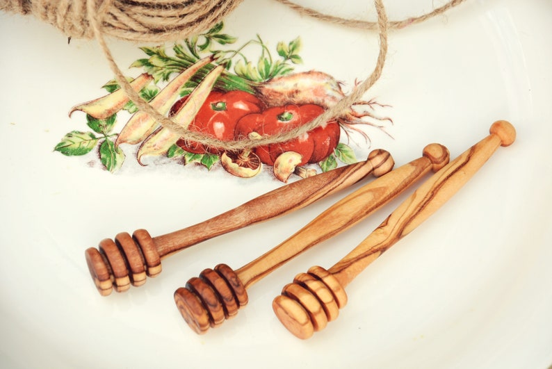 Olive Wood Tiny Honey Dipper 4 Inch / Wooden Small Honey Spoon Etsy