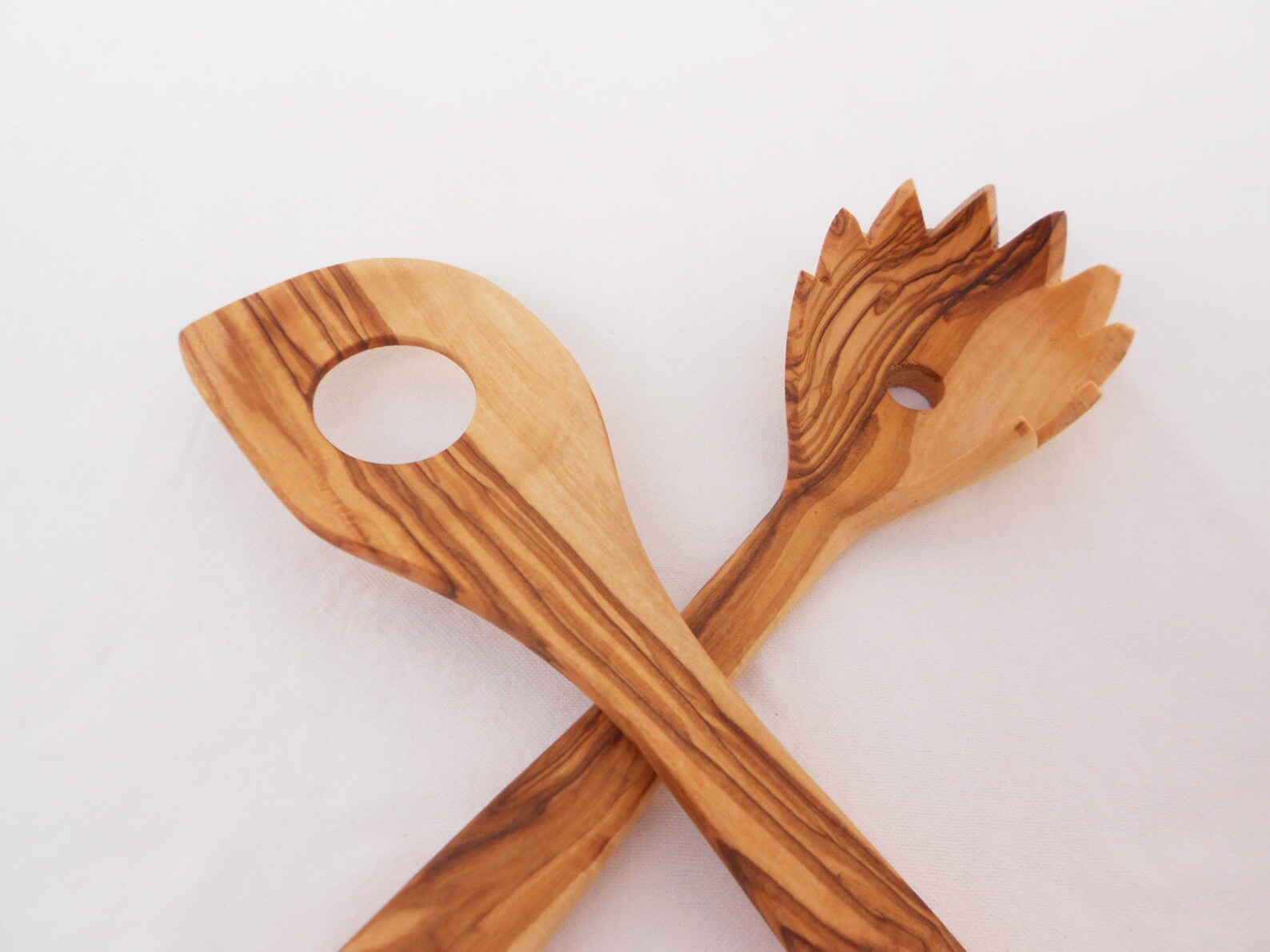 Olive Wood Spaghetti Spoon Sauce Spoon Set Wedding Gift Etsy