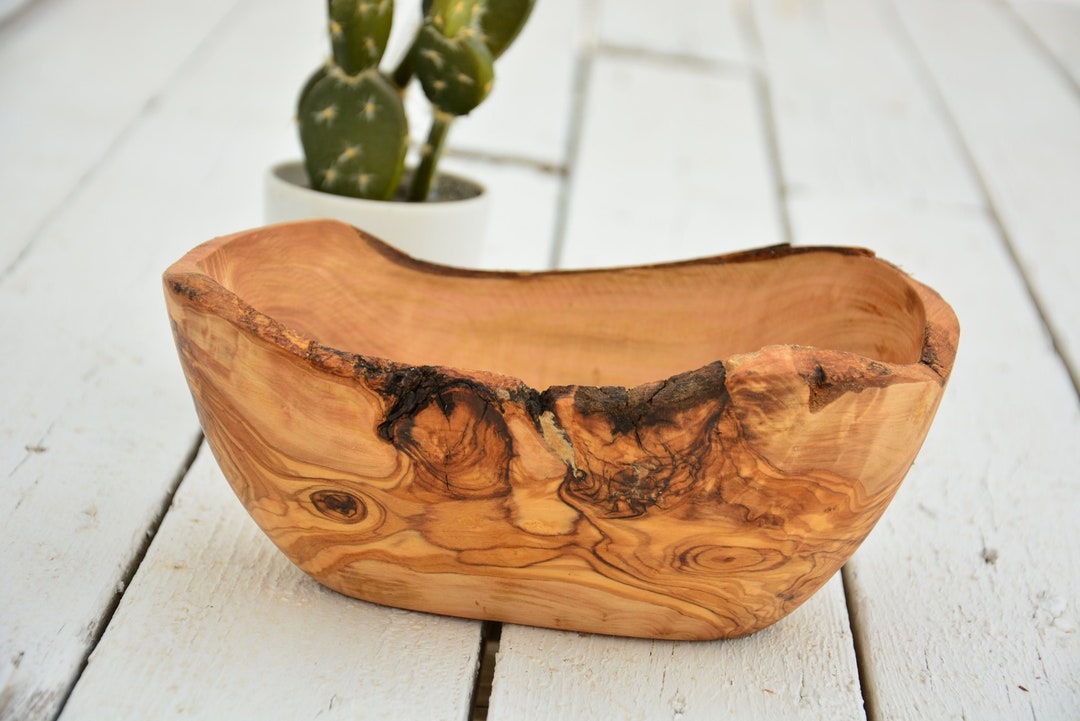 Wooden Rustic Dish Plate Bowl 8.2 X 5 X 3.5 Inch / Exotic Wooden