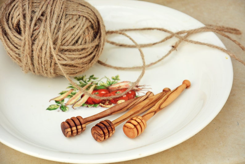 Olive Wood Tiny Honey Dipper 4 Inch / Wooden Small Honey Spoon Etsy