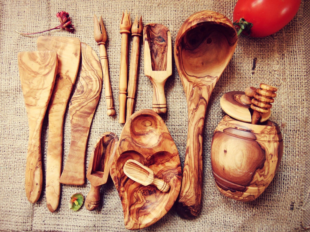 Wooden Kitchen Set, Gift Box, Wedding Gift, Mom Gift, Wife Gift, Kitchen Set Utensils Tools ...