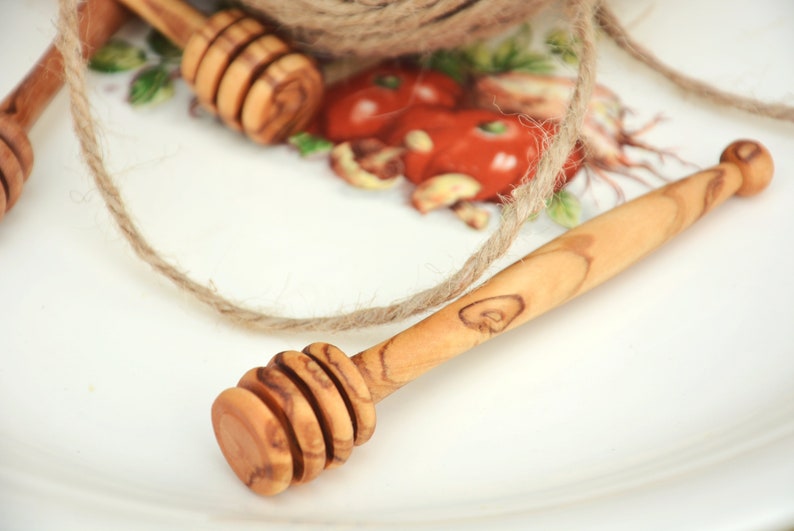 Olive Wood Tiny Honey Dipper 4 Inch / Wooden Small Honey Spoon Etsy