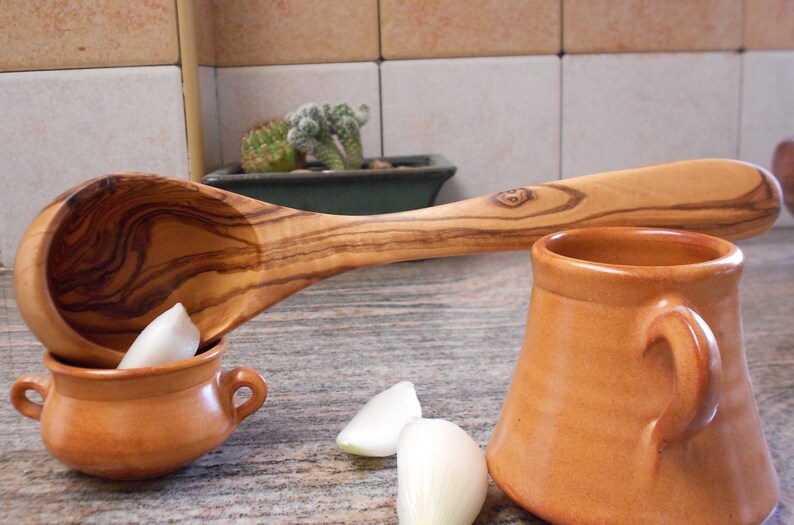 Ladle Eco Friendly Wooden Handcrafted Soup Serving Cooking image 8