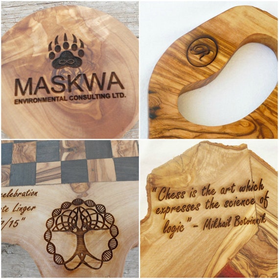 Rustic Chess Board Set Custom Monogrammed Wooden Chess Set image 5