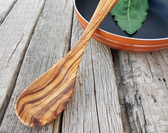 Cooking Serving Salad Spoon 12" or 14" or 10 / Wooden Rustic Exotic Spoon Utensil / Wood Kitchen Spoon, Housewarming Gift