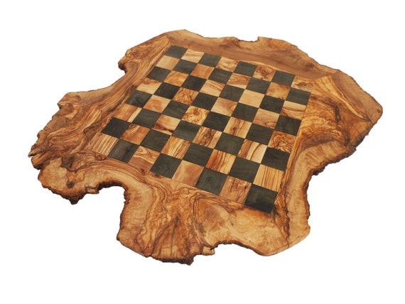 Rustic Chess Board Set Custom Monogrammed Wooden Chess Set image 3