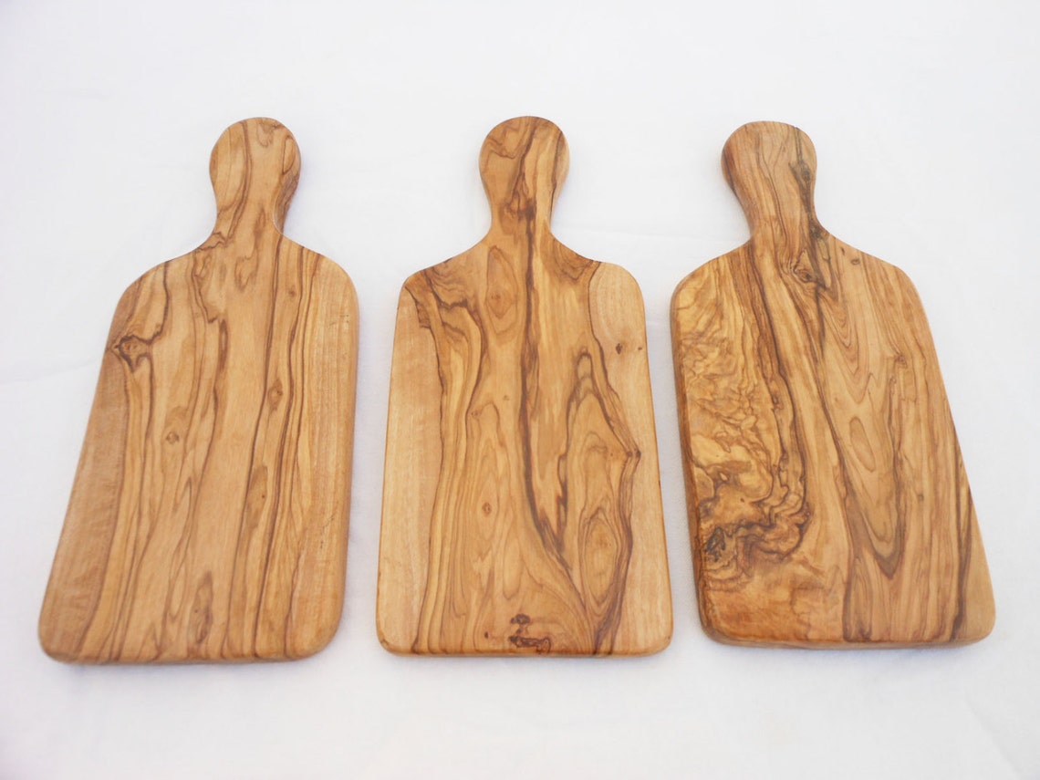 Olive Wood Rustic Cheese Cutting Board Set / Wooden Chopping Etsy
