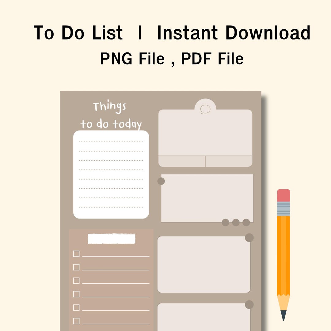 Focus To-do List Printable | Daily Planner for Work | Task Organizer ...