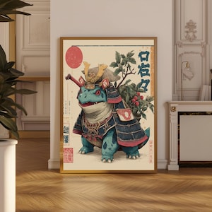 Venusaur Samurai Full Armor Digital Print