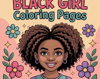 100 Dibujos de Mujeres Negras Negras Urbanas para Colorear: Libro para Colorear Fácil y Sencillo para Adultos y Adolescentes (Descarga Digital PDF)