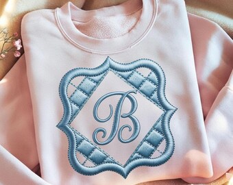 Custom Name Monogram Embroidery Designs Embossed Embroidery, Machine Embroidery Monogram Font, Embossed Knock Down Design Download.