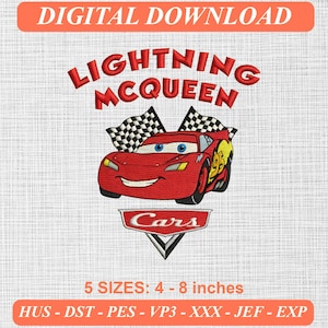 Disegno di ricamo di auto per abbigliamento, motivo moderno e pulito per ricamo a macchina, download digitale DST PES