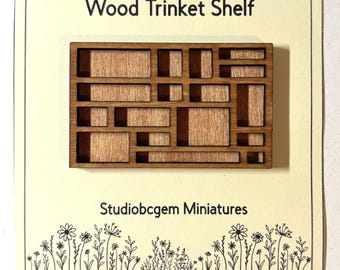 OOAK Mini Miniature 1:12 Dollhouse trinket Shelf Printers Drawer shadow box display N Woolmer 2 1/4 x 1 3/8 inches