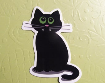 New OOAK Stickers original artwork Black Cat Series Vampire Kitten N Woolmer