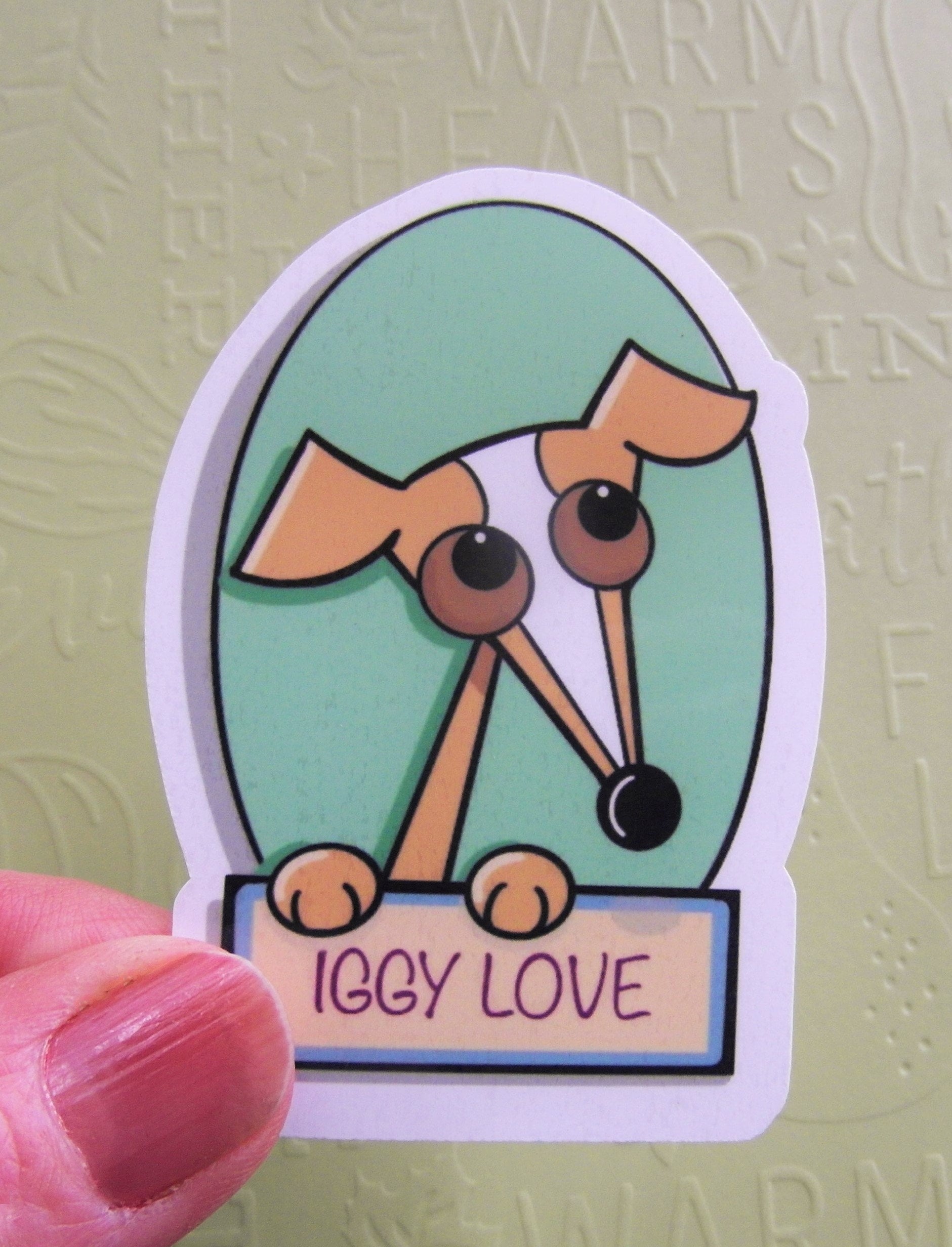 Ooak Rd357 Ebay Stickers New OOAK Stickers for My Original Artwork Italian Greyhound IGGY LOVE N ...