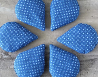 Blue Raindrop Bean Bags – Set of 6, Kids Weather Toy Educational Toss Game