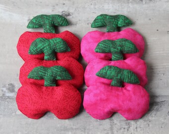 Pink and Red Cherry Shaped Bean Bags (set of 6) Toss Toys
