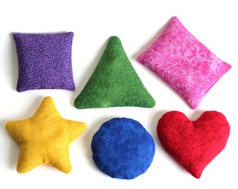 Rainbow Shape Bean Bags: Cotton Playtime Toys (Set of 6)