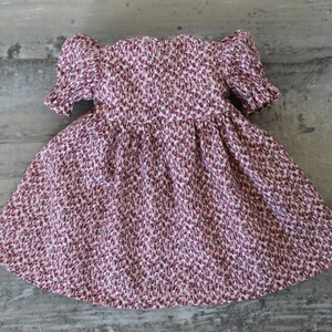 Pink Calico Baby Doll Dress, 2 Piece Set with Dress and Bonnet, Fits 12 to 13 inch Baby Doll image 9