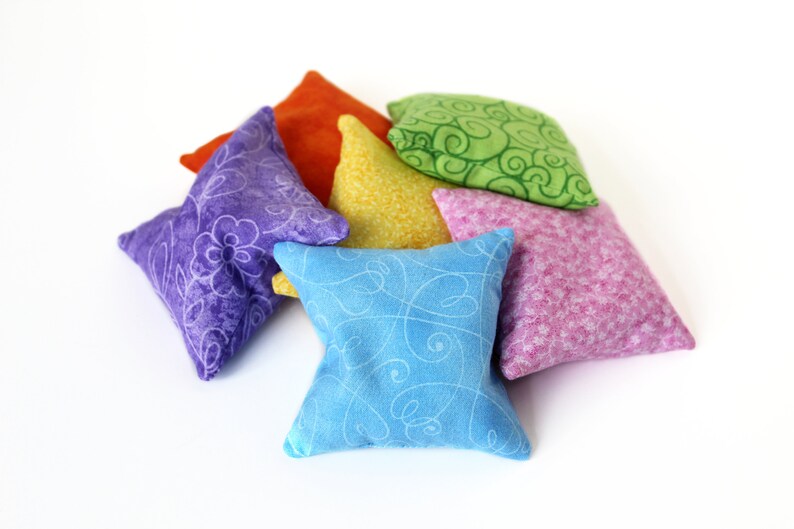 Rainbow 3 inch Bean Bags set of 6 Child's Toy in Light Etsy