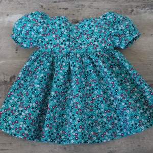 Teal Floral Baby Doll Dress Birthday Party Gift Fits Bitty - Etsy