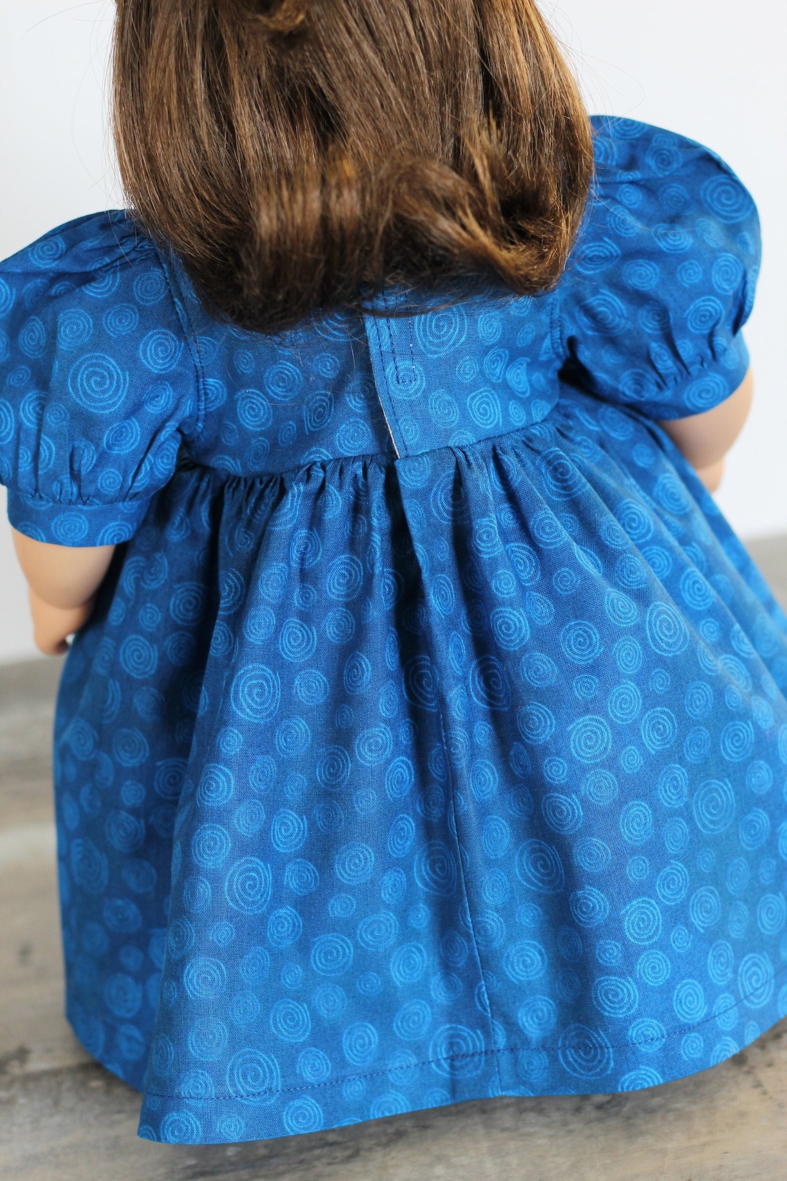 Royal Blue Baby Doll Dress With Swirl Print Birthday Party Etsy