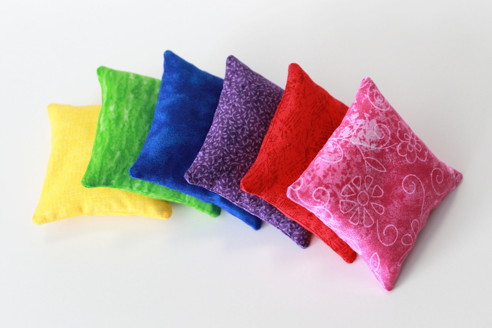 Rainbow Bean Bags Bold Brights Red Hot Pink Purple Blue Lime Etsy