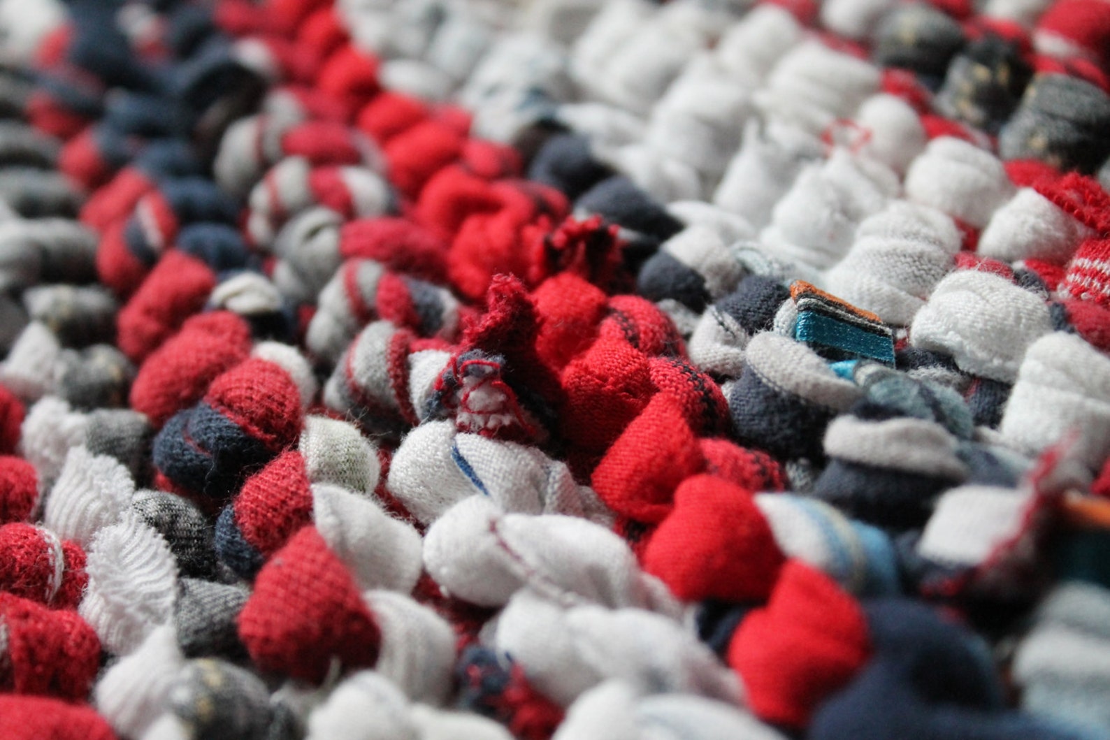 Red White & Blue Rag Rug Utility Rug Laundry Etsy India