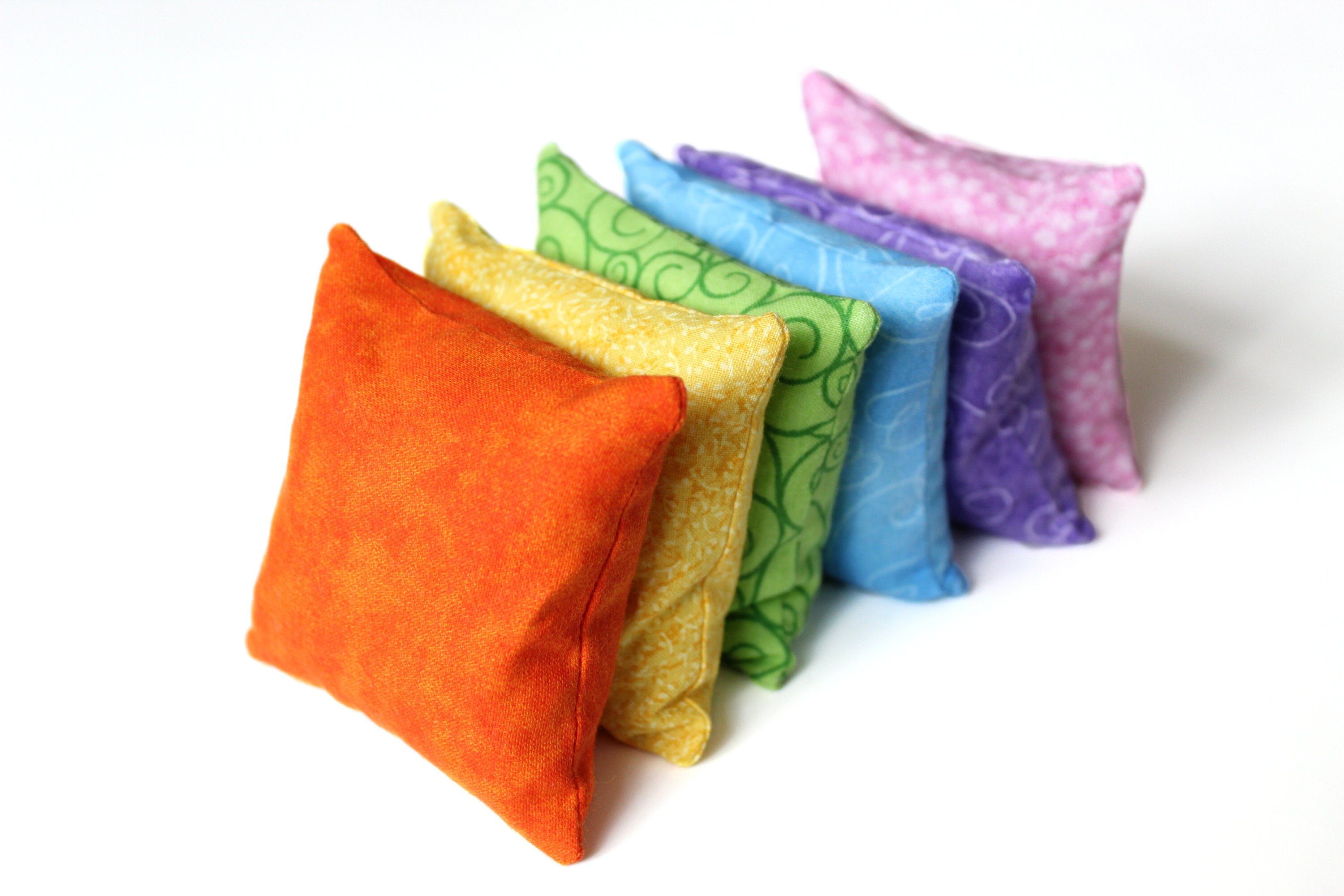 Rainbow 3 inch Bean Bags set of 6 Child's Toy in Light Etsy