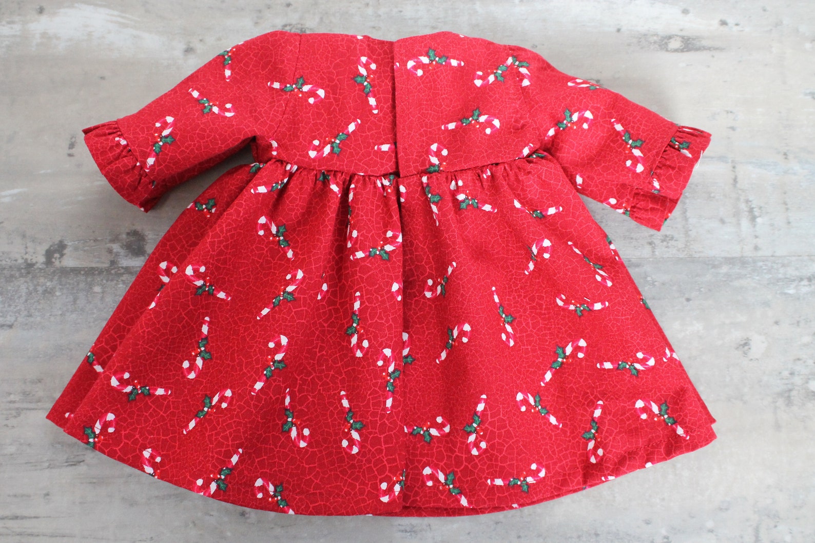 Christmas Baby Doll Dress Red & Green Candy Canes and Holly Etsy