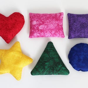 Rainbow Shape Bean Bags: Cotton Playtime Toys (Set of 6)